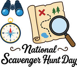 National Scavenger Hunt Day treasure map