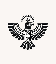 Native thunderbird with halo design