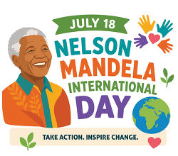 Nelson Mandela International Day July 18 Poster
