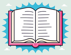 Open book for reading and education