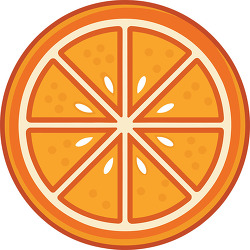 orange slice juicy fruit illustration