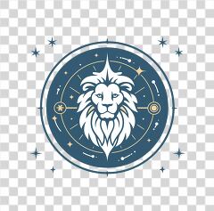 Outline of Leo Zodiac Sign in Flat Vector Design