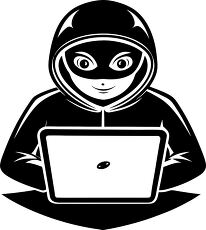 person using laptop black silhouette