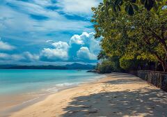 Beautiful Langkawi Beach With Clear Blue Waters