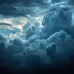 Dramatic Storm Clouds Filling the Sky at Dusk