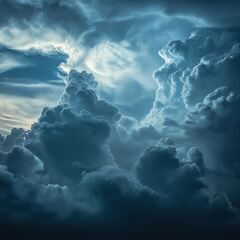 Dramatic Storm Clouds Swirl Above the Horizon