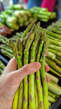 Exciting Fresh Asparagus at Local Pop up Market Event