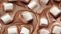 Fluffy Marshmallows in Rich Hot Chocolate Blend