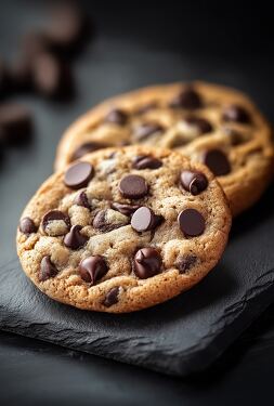 Freshly Baked Cookies With Delicious Chocolate Chips