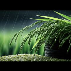 Lush Greenery Thrives in Gentle Rainfall