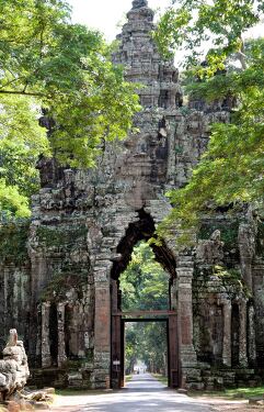 Majestic Entrance to Angkor Wat in Siem Reap Cambodia