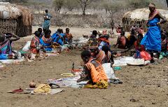 Samburu Tribe Artisans Engaged in Traditional Craft in Kenya