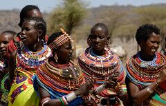 Samburu Tribe Women Showcasing Traditional Attire in Kenya