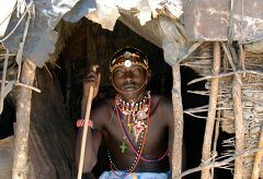 Samburu Tribesman at Home in Kenya