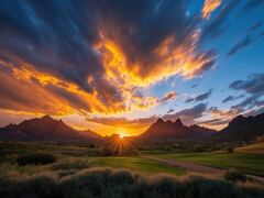 Stunning Arizona Sunset Paints the Sky in Gold and Orange