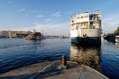 Sunset Over the Nile River in Aswan Egypt