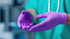 Surgeon Preparing With Surgical Gloves in Sterile Setting