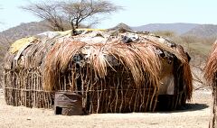 Traditional Samburu Hut Constructed With Natural Materials