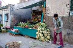 Vibrant Market Scene in Aswan Egypt Featuring Fresh Produce