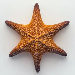 Vibrant Orange Starfish Displays Natures Intricate Design