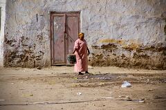 Woman Carrying Water in Aswan Egypt