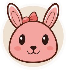 Pink Bunny with Bow