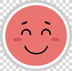 Pink Smiley Face Emoji Clipart adorable Blushing Expression