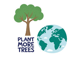 plant more trees earth care poster design