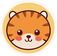 Playful Tiger Face Sticker