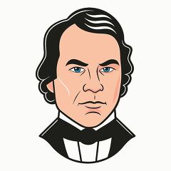 president andrew johnson simple portrait