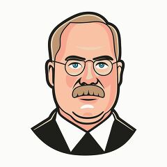 president grover cleveland simple portrait