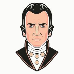 president james knox polk simple portrait