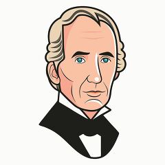 president john tyler  simple portrait