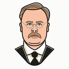 president theodore roosevelt simple portrait