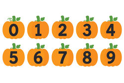 Pumpkin Numbers Zero To Nine