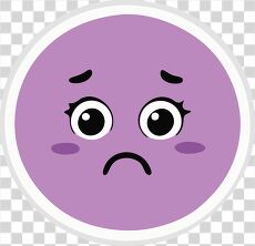 Purple Sad Face Emoji Clipart