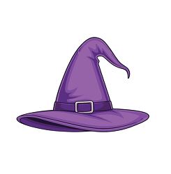 purple witch hat with buckle for halloween costume