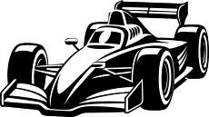 Race Car Silhouette Illustration