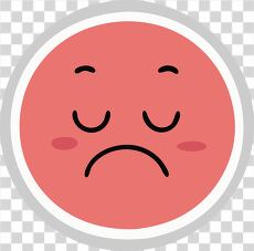 Red Disappointed Face Emoji Clipart