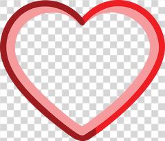 Red Heart Outline for Creative Projects