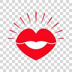 red lips clipart