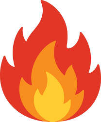 red orange fire flames
