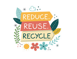 Reduce Reuse Recycle Floral Eco Sign
