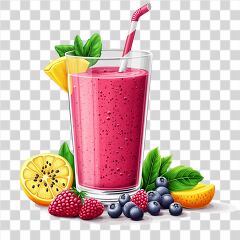 Refreshing Smoothie With Vibrant Fruits and Vegetables