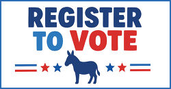 Register To Vote Donkey Sign