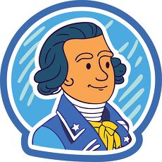 Revolutionary War Figure Sticker