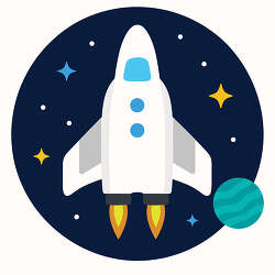Rocket launching through space
