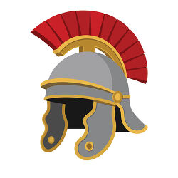 Roman Helmet Red Crest