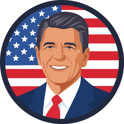 ronald reagan united states president illustration