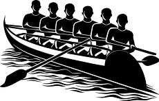 rowing team silhouette